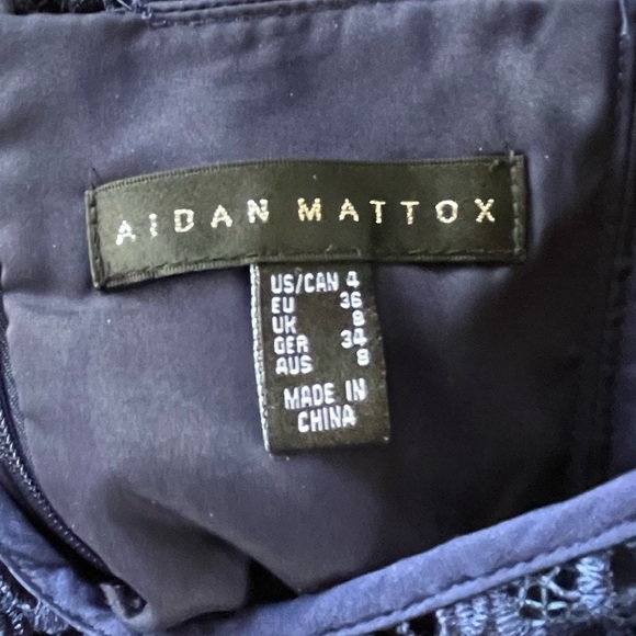 Aidan Matrix Lace & Chiffon Party Cocktail Dress Sz 4 - Picture 12 of 13